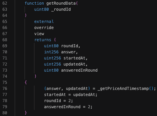 getRoundData() function