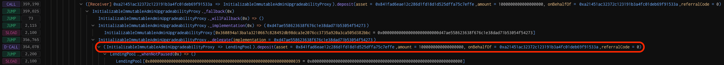 Depositing 1 BOO Token